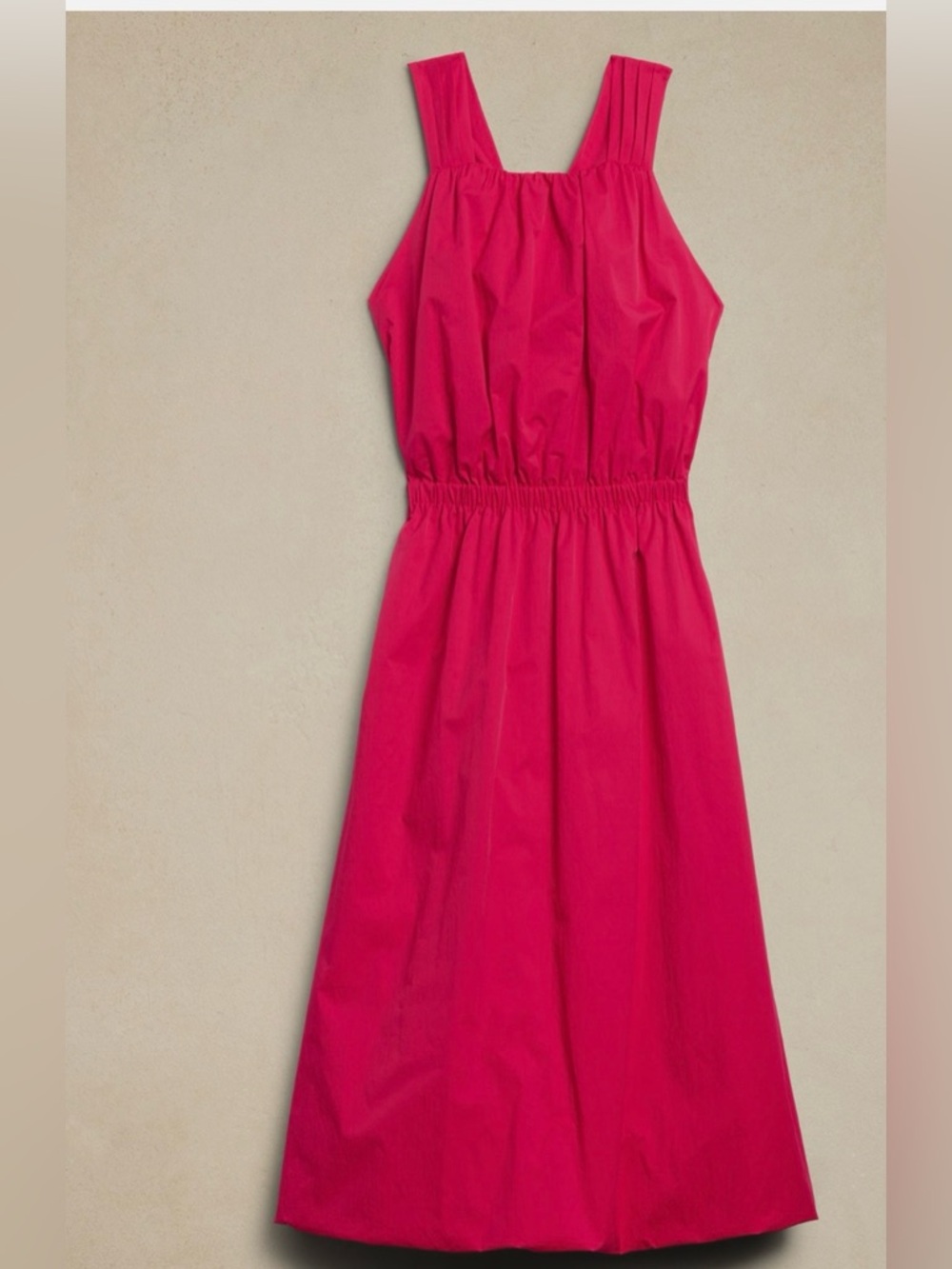NWT- Banana Republic Factory Pink Midi Dress, Extra Large - Picture 4 of 9